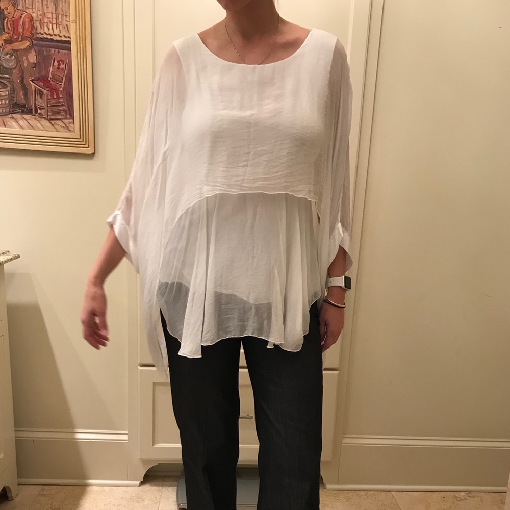 Gauzy White Flowing shirt